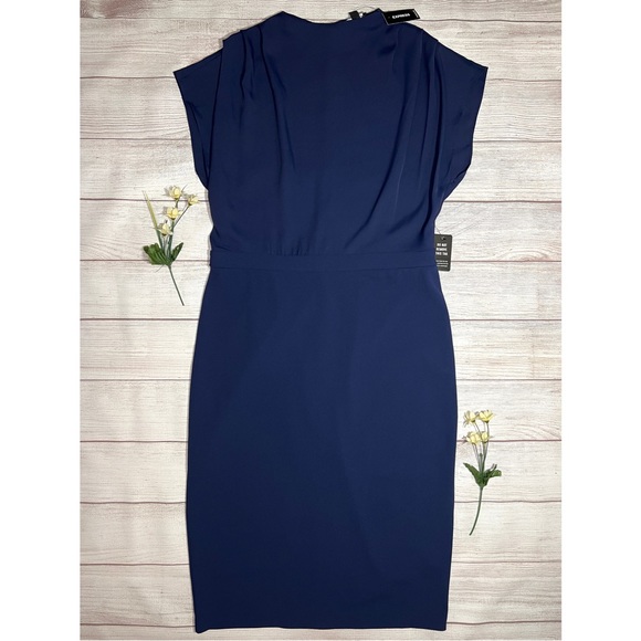 Express Dresses Express Draped Mock Neck Midi Dress Poshmark